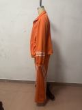 Women’s Fall Winter Casual Hooded Zip-Up Loose Drawstring Pants Two-Piece Set