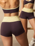 Women’s High Stretch Foldover Waist Tummy Control Butt Lift Running Quick-Dry Yoga Mini Shorts