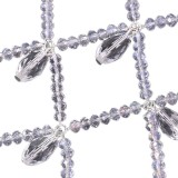 Women’s Mesh Hair Chain Sparkling Rhinestone Teardrop Pendant Bridal Headband