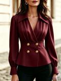 Women’s Solid Color Long Sleeve Shirt