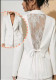 Women’s Fashion Solid Color Back Patchwork Lace Slim Waist Lace-Up Blazer