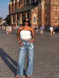 Women’s Fall High Waist Loose Wide Leg Embroidered Straight-Leg Denim Jeans