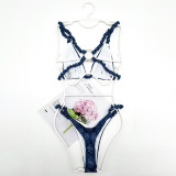 Women’s Fashion Jacquard Denim Sexy Beach Bikini Swimsuit