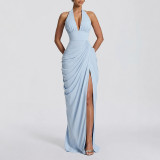 Women’s Fall Chic Formal Party Sexy Elegant Slim Waist Bodycon Maxi Dress