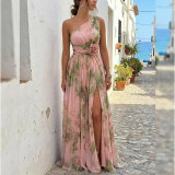 Women’s Summer Chic Casual Printed Split Dress