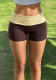 Women’s High Stretch Foldover Waist Tummy Control Butt Lift Running Quick-Dry Yoga Mini Shorts