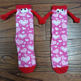 Women Valentine's Day Heart Print Mid-Calf Socks