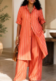 Plus Size Women Fall Winter Casual Top and Pant Two Piece Set
