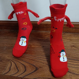 Women Christmas Socks Fall Winter Cotton Mid-Calf Socks
