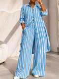 Plus Size Women Fall Winter Casual Top and Pant Two Piece Set