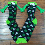 Women Valentine's Day Heart Print Mid-Calf Socks