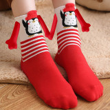 Women Christmas Socks Fall Winter Cotton Mid-Calf Socks