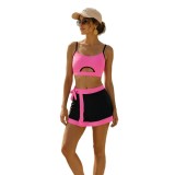 Women Solid Beach Three-Piece Swimwear