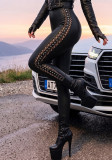 Women Pu-Leather Stretchy Tight Pants