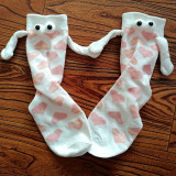 Women Valentine's Day Heart Print Mid-Calf Socks