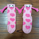 Women Valentine's Day Heart Print Mid-Calf Socks