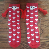 Women Valentine's Day Heart Print Mid-Calf Socks