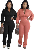 Women Casual Sexy Long Sleeve Top and Bell Bottom Pant Two Piece Set Women Casual Sexy Long Sleeve Top and Bell Bottom Pant Two Piece Set
