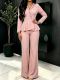 Deep V Ruffle Slim Waist Beaded Elegant Chic Party Jumpsuits