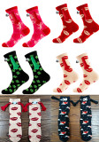 Women Valentine's Day Heart Print Mid-Calf Socks