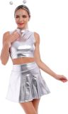 Women’s Silver Alien Robot Astronaut Space Costume for Cosplay