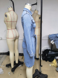 Women’s Stretch Long Sleeve Denim Dress