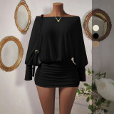 Women’s Casual Long Sleeve Sheer Slim Fit Party Dress
