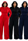 Women’s Fall Winter Zip Pocket Drawstring Ruched Hooded Lace Up Wide Leg Pants Tracksuit Set