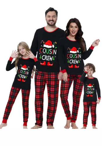 Women’s Cotton Christmas Plaid Family Matching Pajama Set for 3 or 4