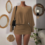 Women’s Casual Long Sleeve Sheer Slim Fit Party Dress