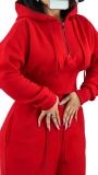 Women’s Fall Winter Zip Pocket Drawstring Ruched Hooded Lace Up Wide Leg Pants Tracksuit Set