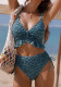 Women’s Solid Color Strap Sexy Two Piece Bikini Swimsuit