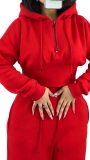 Women’s Fall Winter Zip Pocket Drawstring Ruched Hooded Lace Up Wide Leg Pants Tracksuit Set