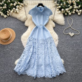 Women Lace Patchwork Summer Elegant Dress