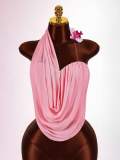 Women Sexy One Strap Cowl Neck Pleated Top