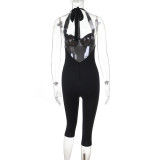 Women Bodysuit Sexy Backless Solid Strapless Jumpsuit