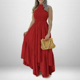 Women Fall Halter Neck Maxi Dress