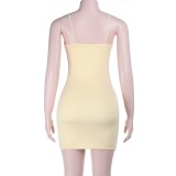 Women Summer Sexy Lace Patchwork Slip Dress