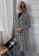 Women Fall Winter Houndstooth Print Outerwear