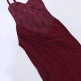 Women Lace Tank Spring Sexy Slit Dress