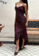 Women Summer Heart Neck Stretchy Beaded Strap Dress
