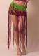 Women Summer Knit Color Block Tassel Bodycon Midi Skirt