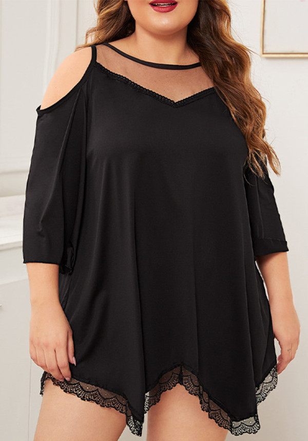 Women Off Shoulder Irregular Dress