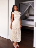 Women Lace Patchwork Summer Elegant Dress