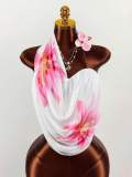 Women Sexy One Strap Cowl Neck Pleated Top