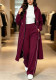 Women Spring Autumn Winter Solid Top+Pant Casual Two Piece Set