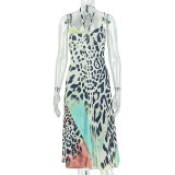 Women Print Backless Bandeau Sexy Dress