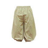 Women Casual Bloom Wide Leg Lantern Cropped Pants