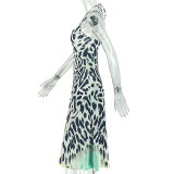 Women Print Backless Bandeau Sexy Dress