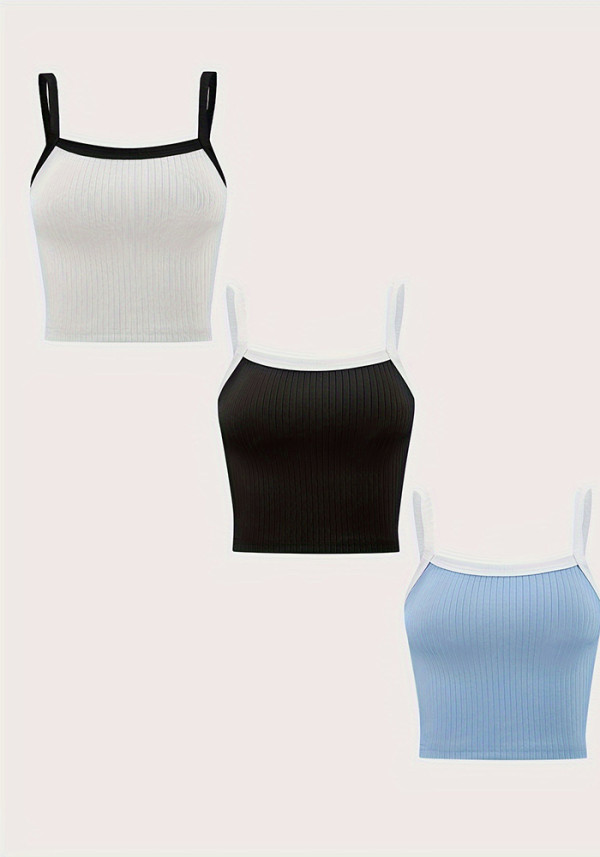 Women Sexy Sleeveless Crop Top Cami Tank